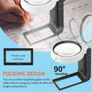 LED Illuminated Magnifier Magnifying Glass 6X 25X with Light and Stand