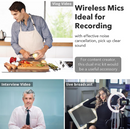 Microphone Dual Lapel Microphone for iPhone Ipad Android Pc