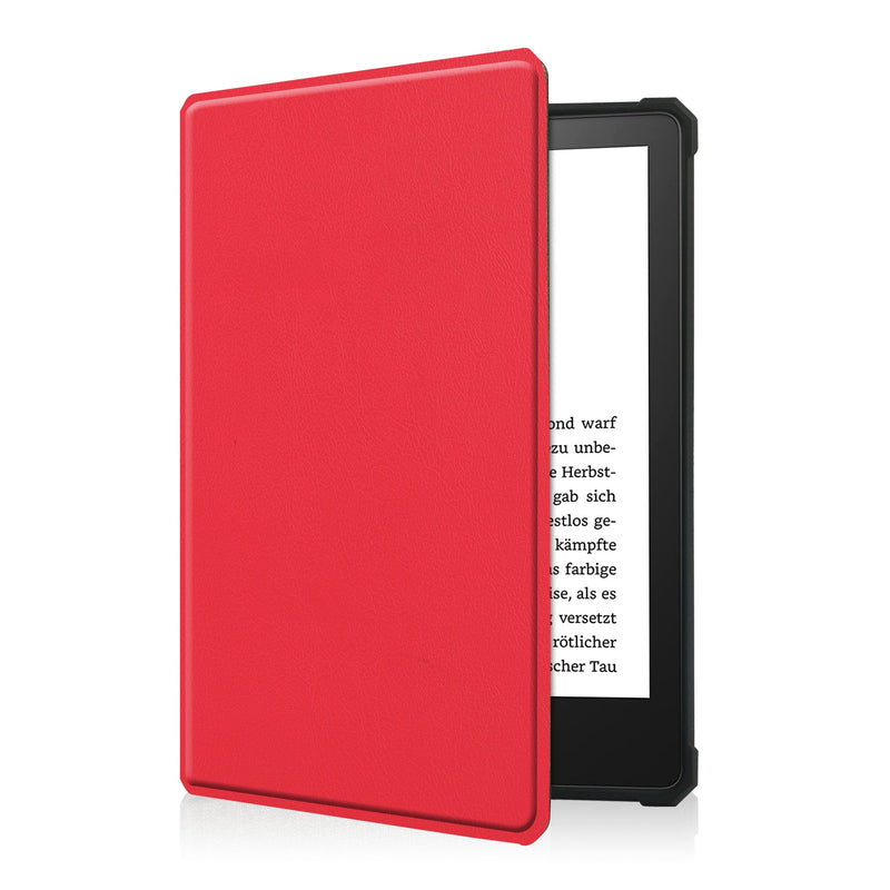 Kindle Paperwhite 2021 (11th Gen) Folio PU Leather Case (Red)