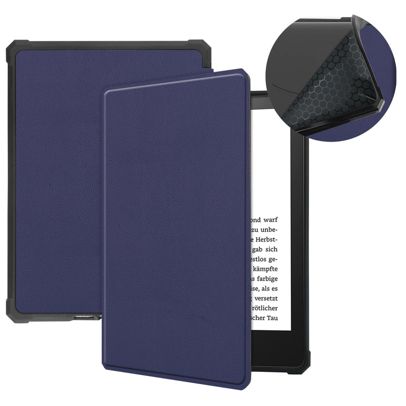 Kindle Paperwhite 2021 (11th Gen) Folio PU Leather Case (Navy)