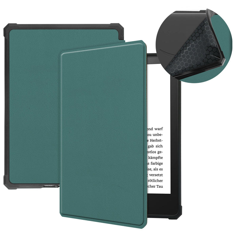 Kindle Paperwhite 2021 (11th Gen) Folio PU Leather Case (Teal)