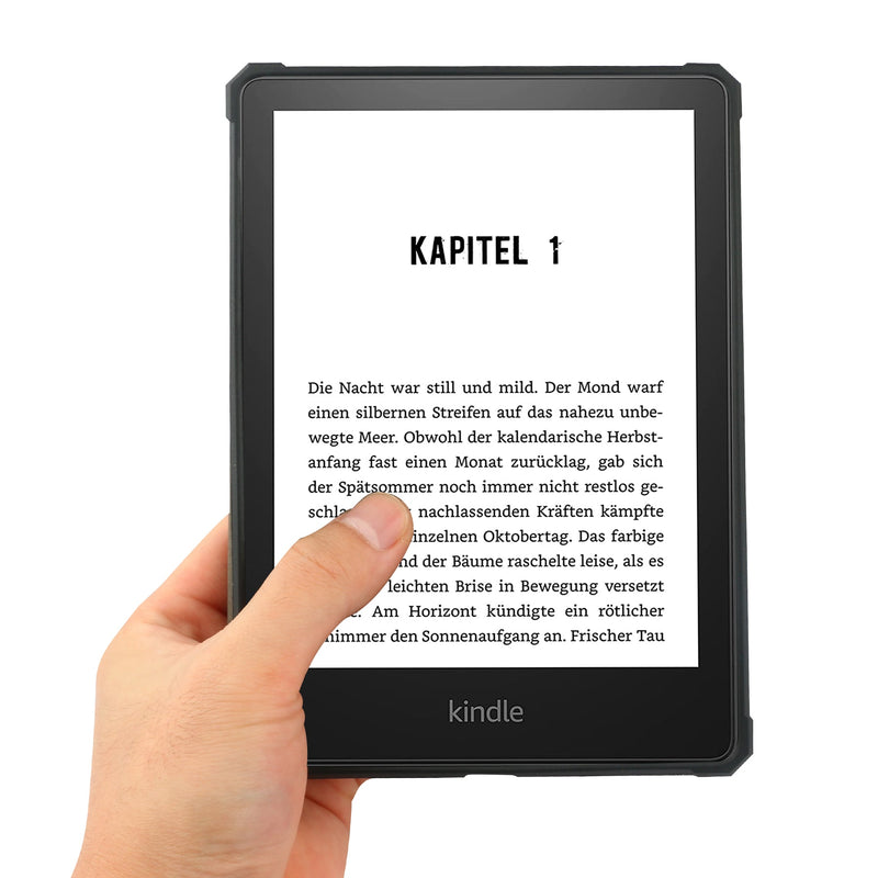 Kindle Paperwhite 2021 (11th Gen) Folio PU Leather Case (Black)