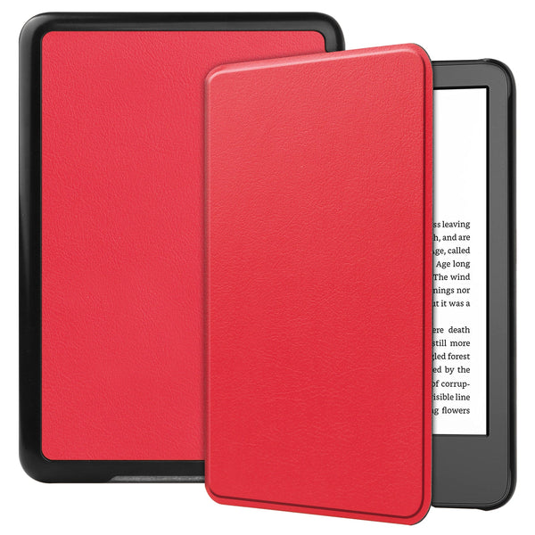 Kindle Touch 6" (11th Gen 2024) PU Leather Folio Case [Red]
