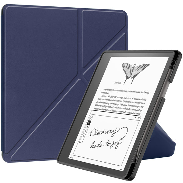 Kindle Scribe Case Origami PU leather Case [Navy]