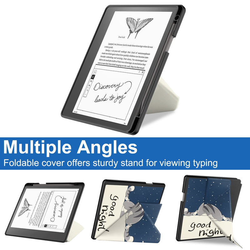 Kindle Scribe Case Designer Origami PU Leather Case [LazyCat]