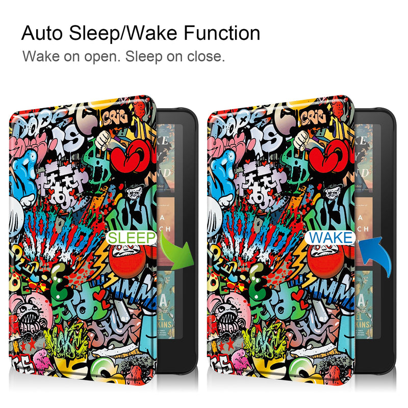Kindle Paperwhite (12th Gen 2024) Designer Folio Case [Graffiti]
