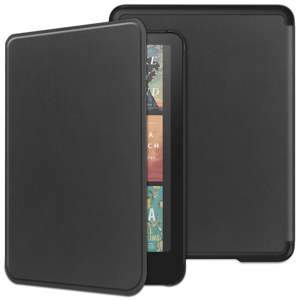 Kindle Paperwhite (12th Gen 2024) PU Leather Folio Case [Black]