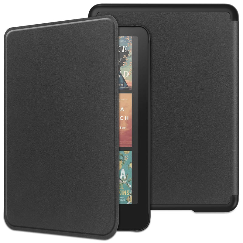 Kindle Paperwhite (12th Gen 2024) PU Leather Folio Case [Black]