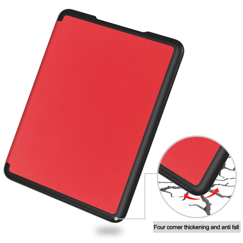 Kindle Paperwhite (12th Gen 2024) PU Leather Folio Case [Red]