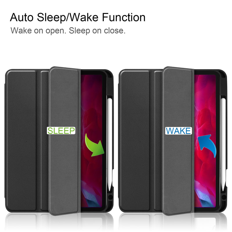 iPad Pro 11" 2018 (1st Gen) Case Tri-Fold Pen Holder (Black)