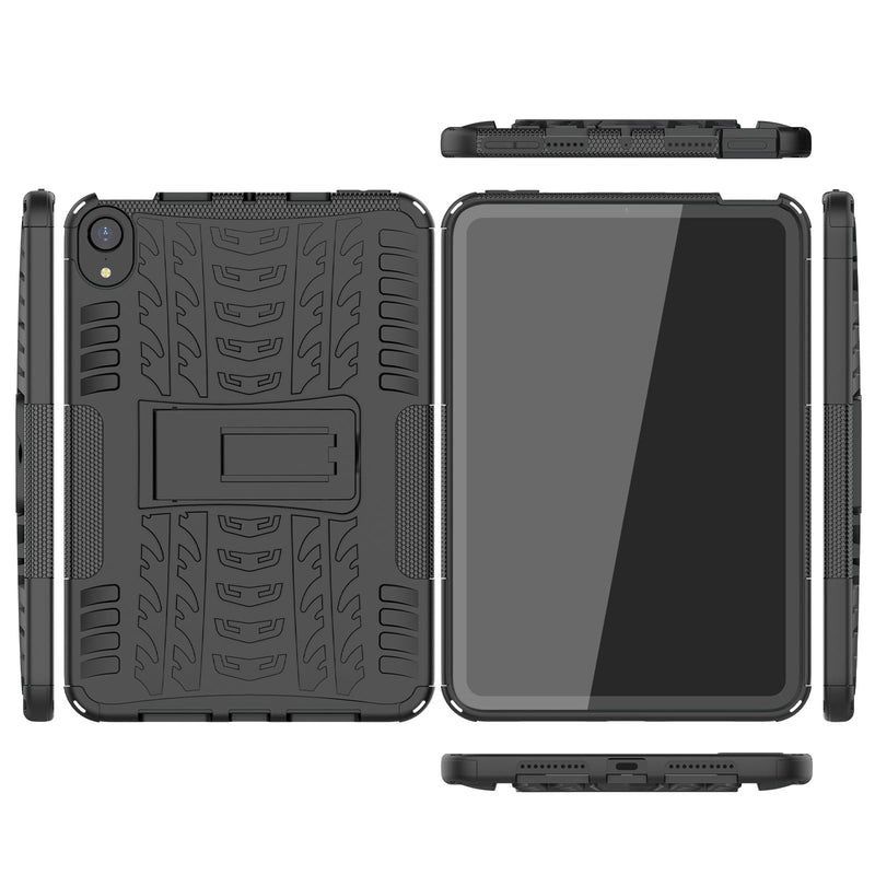 iPad Mini 7 (A17 Pro 2024) Heavy Duty Rugged Case [Black]