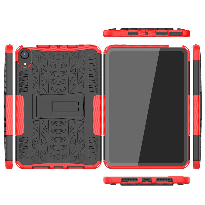 iPad Mini 7 (A17 Pro 2024) Heavy Duty Rugged Case [Red]