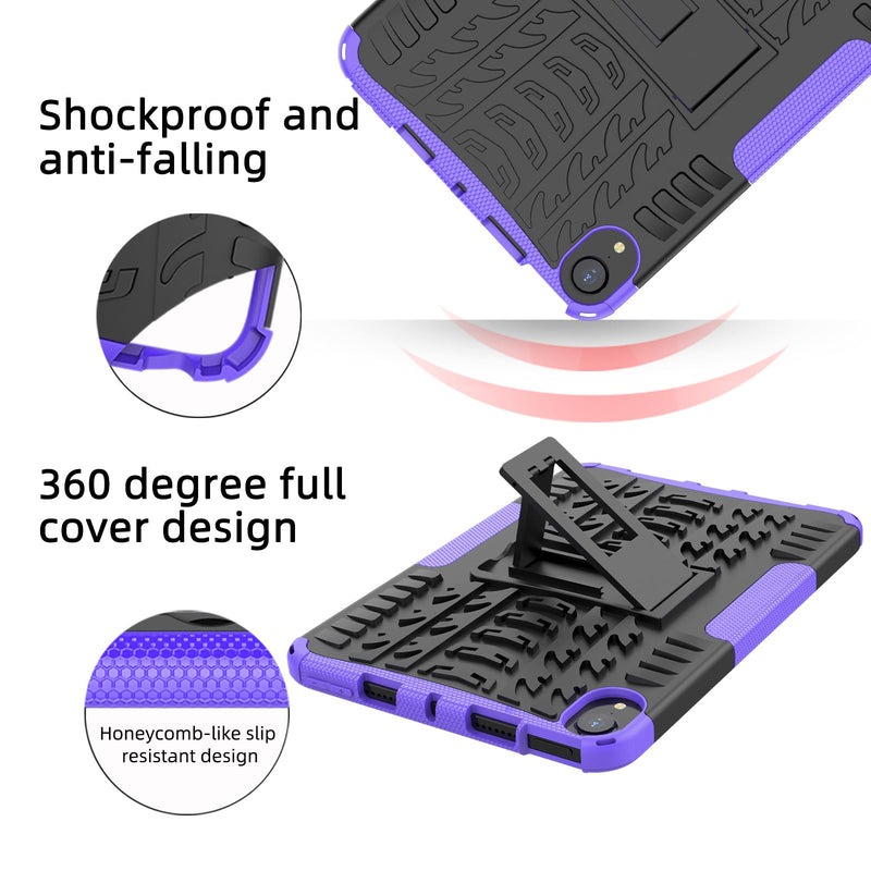 iPad Mini 7 (A17 Pro 2024) Heavy Duty Rugged Case [Black]