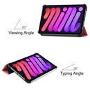 iPad Mini 7 (A17 Pro 2024) Tri Fold PU Leather Case [Red]