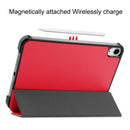 iPad Mini 7 (A17 Pro 2024) Tri Fold PU Leather Case [Red]