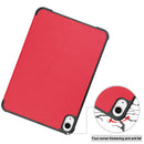 iPad Mini 7 (A17 Pro 2024) Tri Fold PU Leather Case [Red]