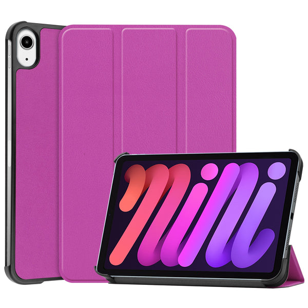 iPad Mini 7 (A17 Pro 2024) Tri Fold PU Leather Case [Purple]