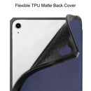 iPad Mini 7 (A17 Pro 2024) Tri Fold PU Leather Case with Pencil Holder [Navy]