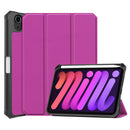 iPad Mini 7 (A17 Pro 2024) Tri Fold PU Leather Case with Pencil Holder [Purple]