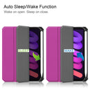 iPad Mini 7 (A17 Pro 2024) Tri Fold PU Leather Case with Pencil Holder [Purple]