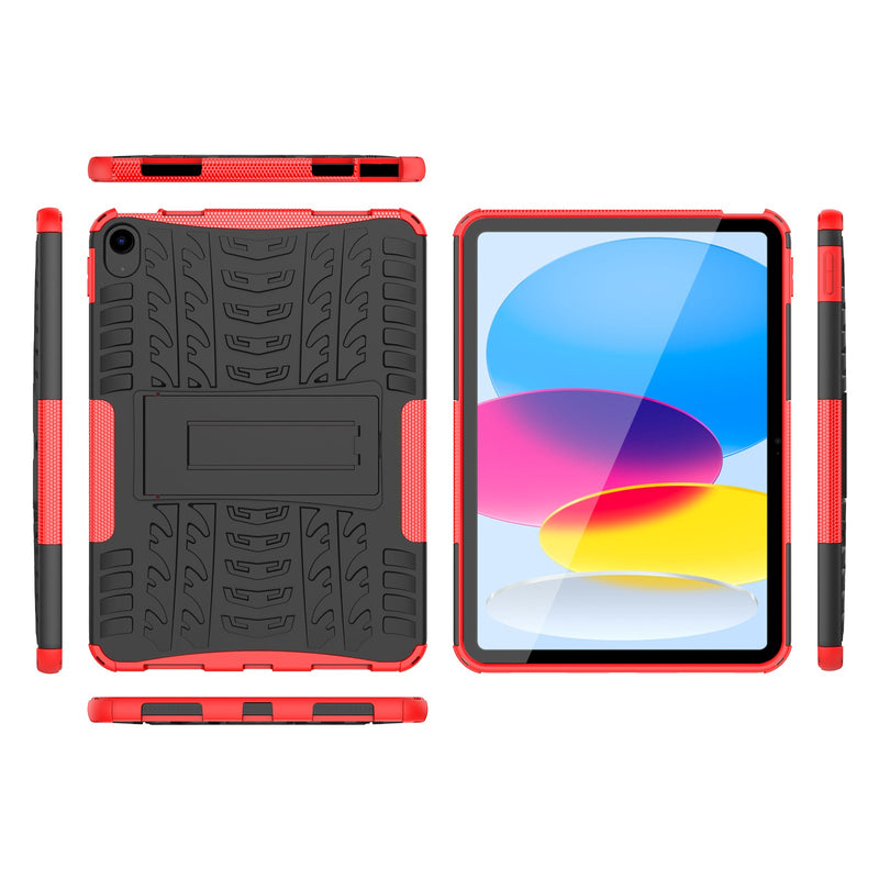 iPad 11 (A16, 2025) Heavy Duty Rugged Case [Red]