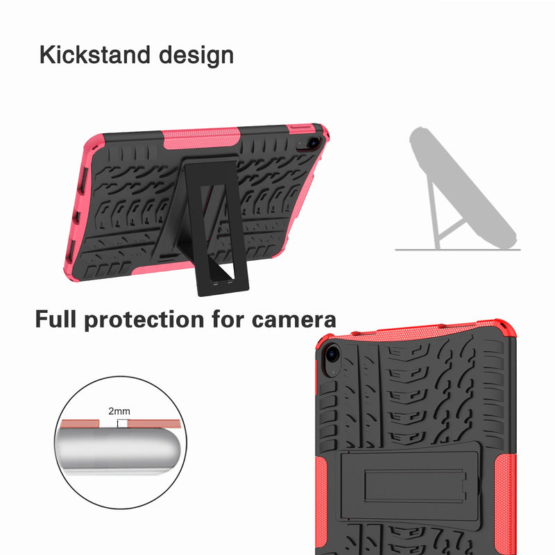 iPad 11 (A16, 2025) Heavy Duty Rugged Case [Red]