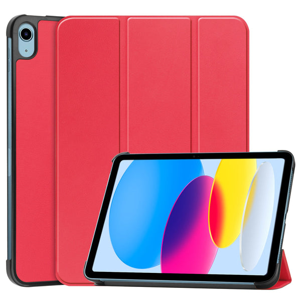 iPad 11 (A16, 2025) Tri Fold PU Leather Case [Red]