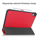 iPad 11 (A16, 2025) Tri Fold PU Leather Case [Red]
