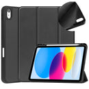 iPad 11 (A16, 2025) PU Leather Case with Pen Holder [Black]