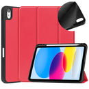 iPad 11 (A16, 2025) PU Leather Case with Pen Holder [Red]