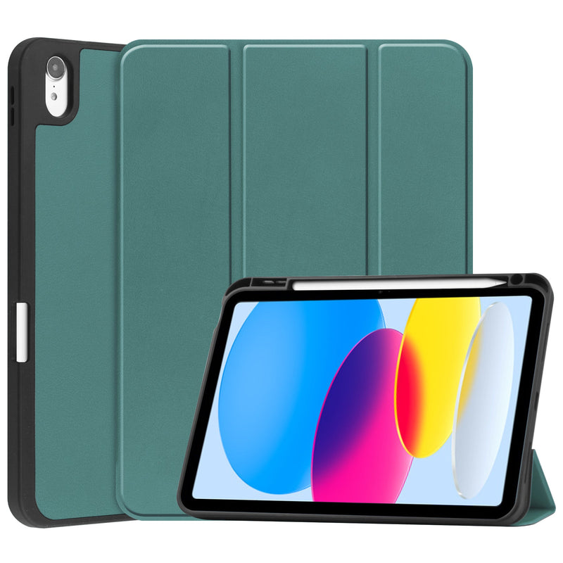 iPad 11 (A16, 2025) PU Leather Case with Pen Holder [Teal]
