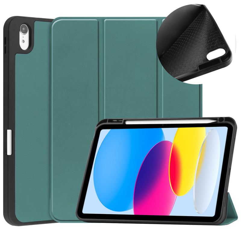 iPad 11 (A16, 2025) PU Leather Case with Pen Holder [Teal]