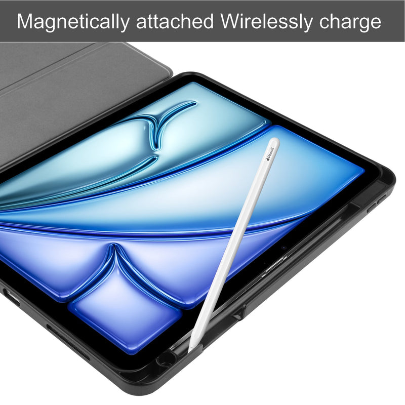 iPad Air 11 (M3, 2025) Tri Fold Case with Pen Holder [Black]