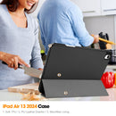 iPad Air 13 (M3, 2025) Tri Fold Case with Pen Holder [Black]