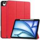 iPad Air 13 (M3, 2025) Tri Fold Case with Pen Holder [Red]