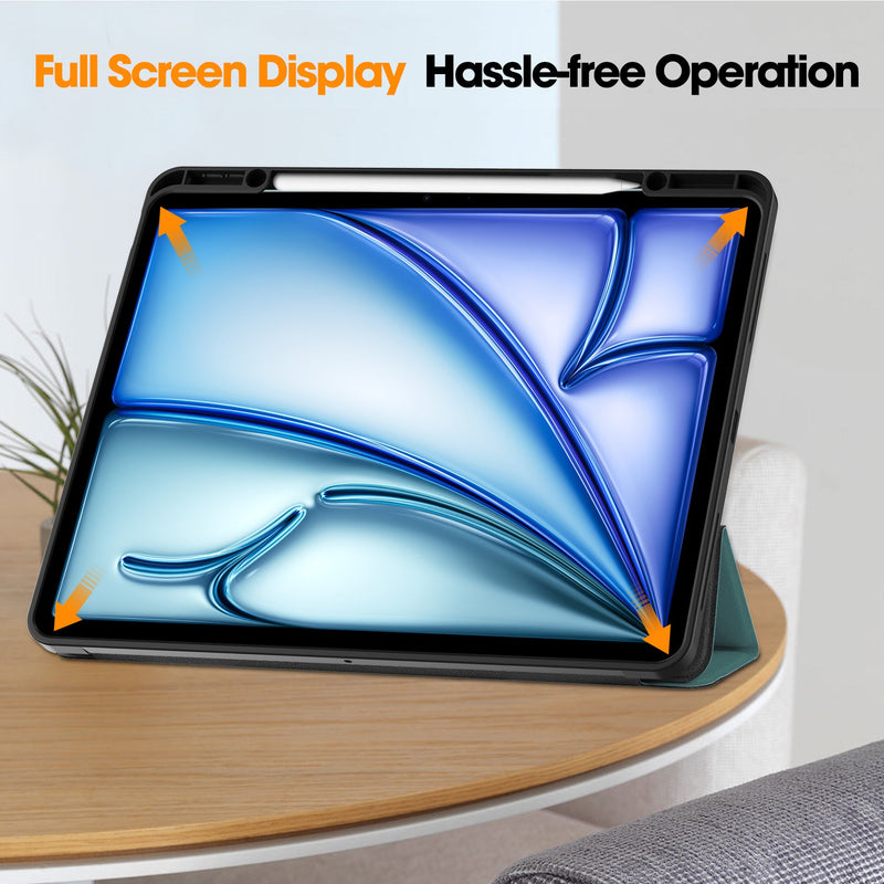 iPad Air 13 (M3, 2025) Tri Fold Case with Pen Holder [Teal]