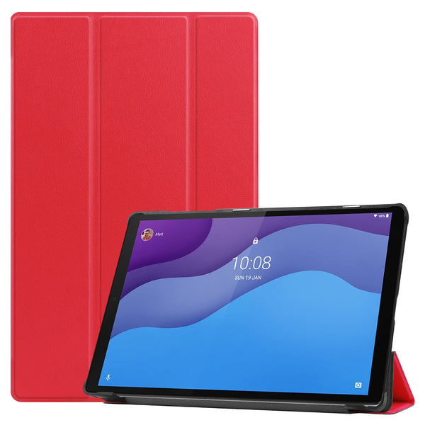 Lenovo Tab M10 HD (2nd Gen) TB-X306F Tri-Fold PU Case [Red]