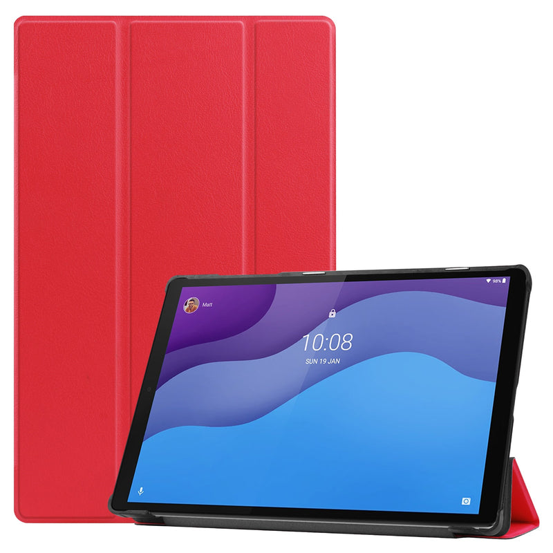 Lenovo Tab M10 HD (2nd Gen) TB-X306F Tri-Fold PU Case [Red]