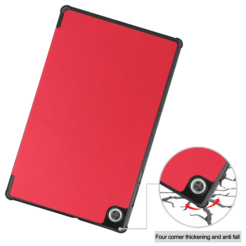 Lenovo Tab M10 HD (2nd Gen) TB-X306F Tri-Fold PU Case [Red]
