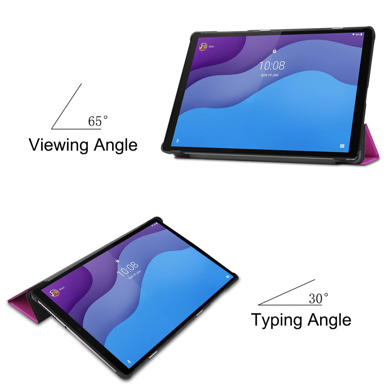 Lenovo Tab M10 HD (2nd Gen) TB-X306F Tri-Fold PU Case [Purple]
