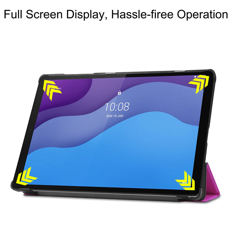 Lenovo Tab M10 HD (2nd Gen) TB-X306F Tri-Fold PU Case [Purple]