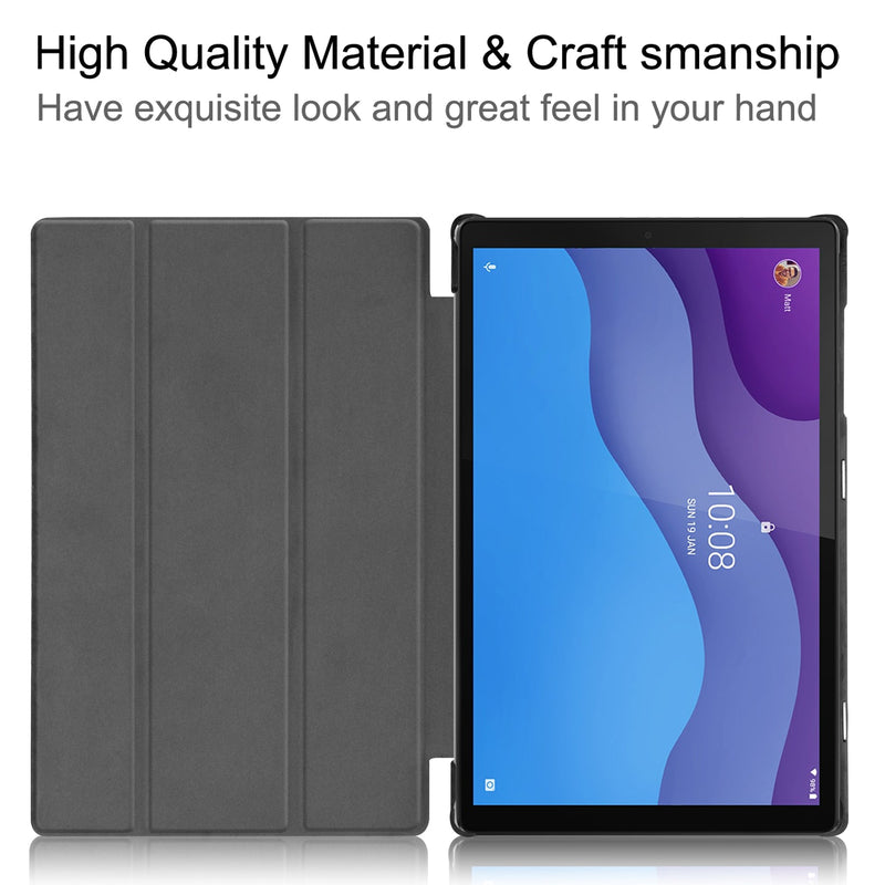 Lenovo Tab M10 HD (2nd Gen) TB-X306F Tri-Fold PU Case [Purple]