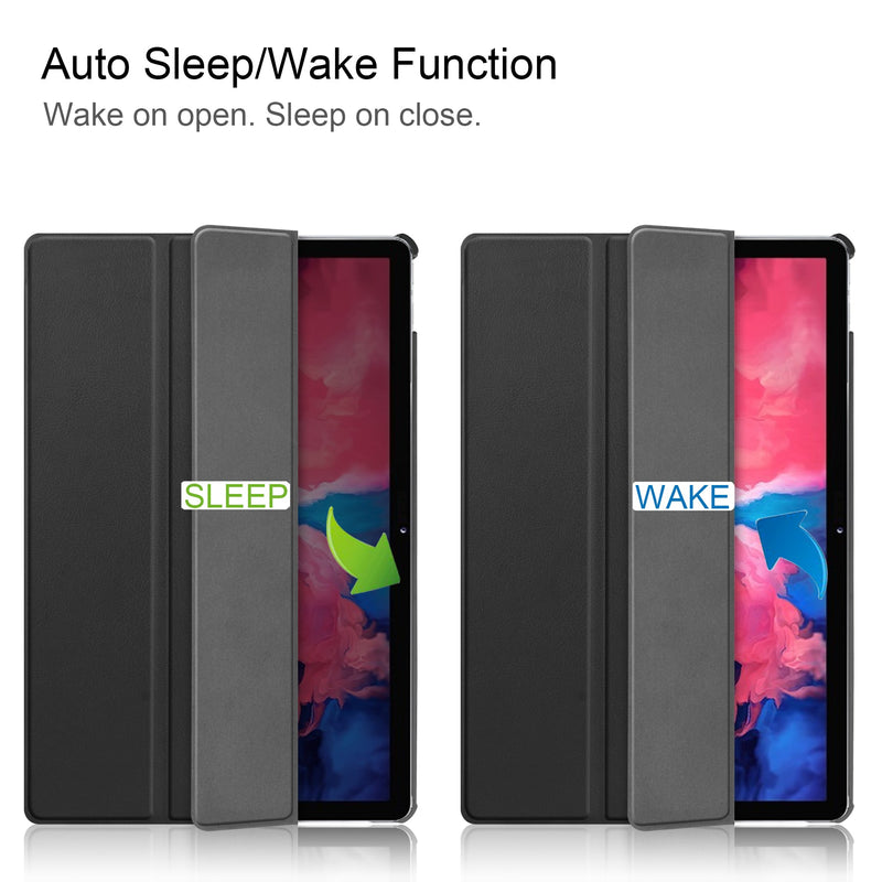 Lenovo Tab P11 Plus J616 Tri-Fold PU Case [Black]
