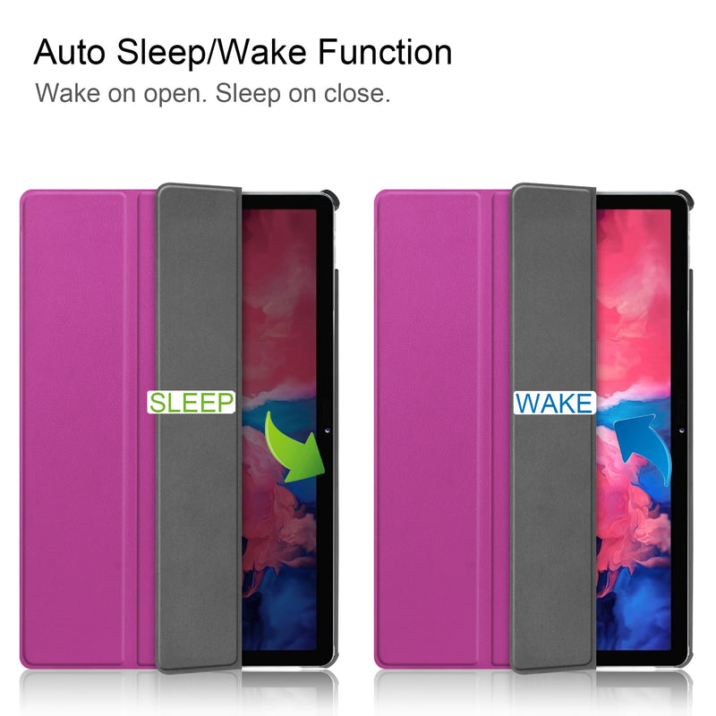Lenovo Tab P11 J606F Tri-Fold PU Case [Purple]