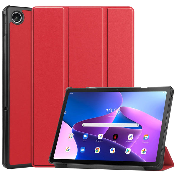 Lenovo Tab M10 Plus (3rd Gen) TB125 Tri-Fold PU Case [Red]