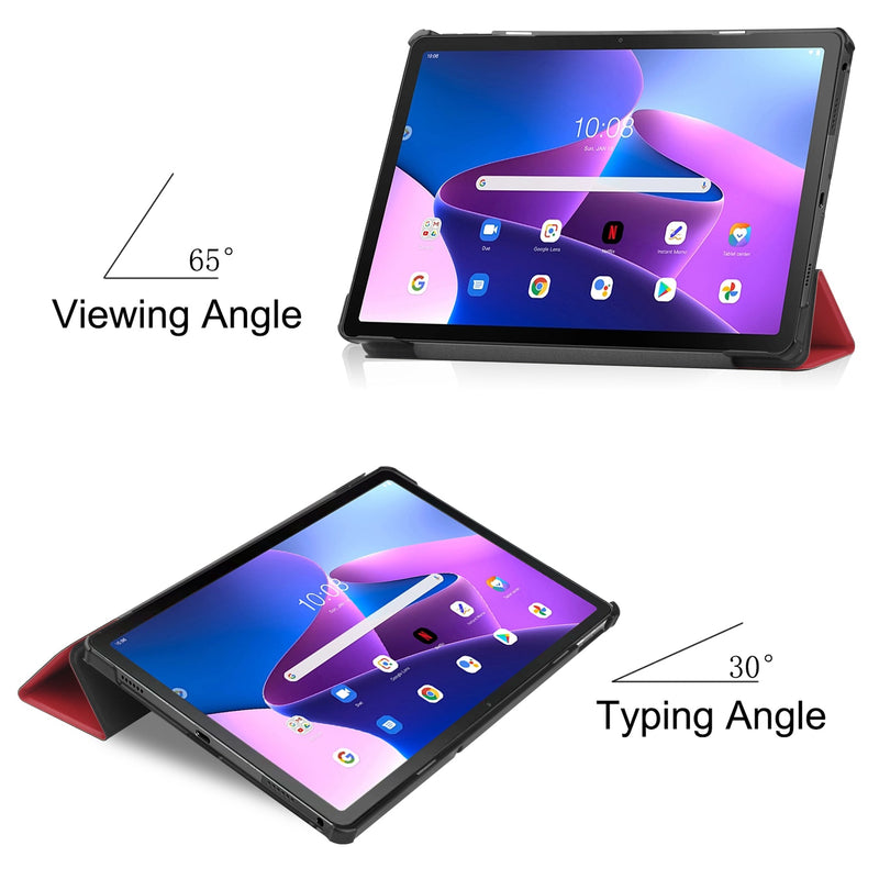 Lenovo Tab M10 Plus (3rd Gen) TB125 Tri-Fold PU Case [Red]