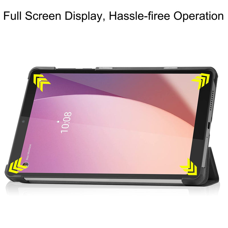 Lenovo Tab M8 (4th Gen) TB300 Tri-Fold PU Case [Black]