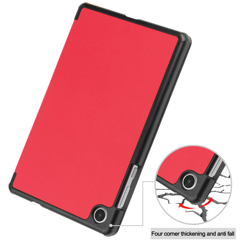 Lenovo Tab M8 (4th Gen) TB300 Tri-Fold PU Case [Red]