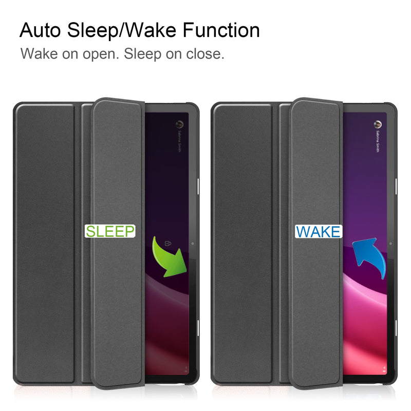 Lenovo Tab P11 (2nd Gen) TB350 Tri-Fold PU Case [Black]