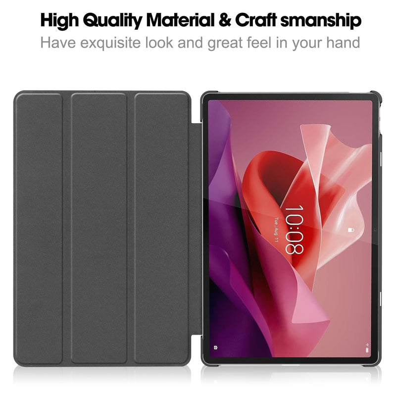 Lenovo Tab P12 TB370 Tri-Fold PU Case [Black]
